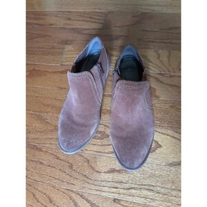 Earth Brown Suede Ankle Boots Size 7M
